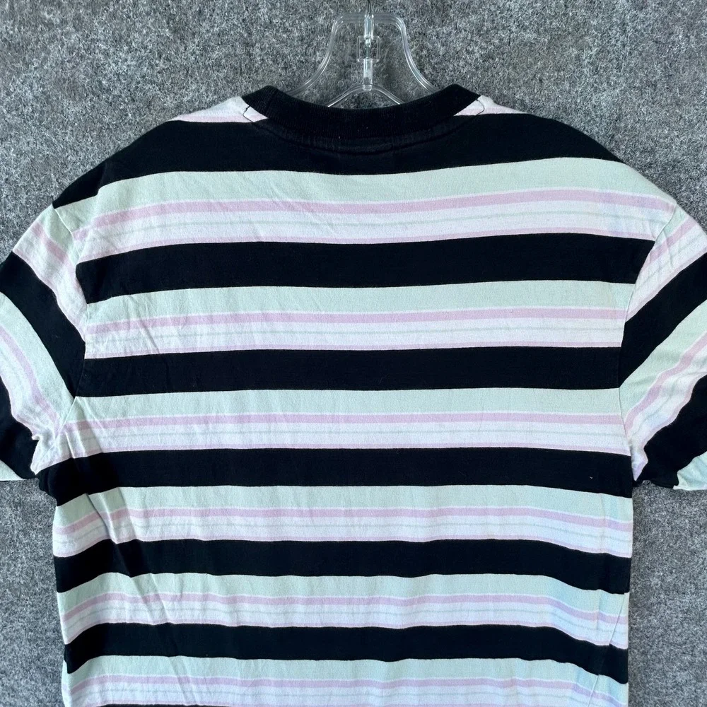Guess Originals Crewneck T-Shirt Mens M White Black Striped Rogers Short Sleeve - Picture 11 of 16